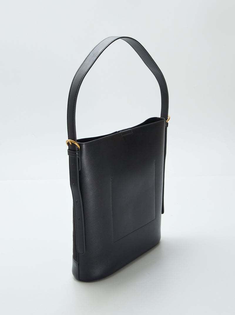 Sac seau bi-mati?�re - Noir - Femme - 5.40�?� - Kiabi