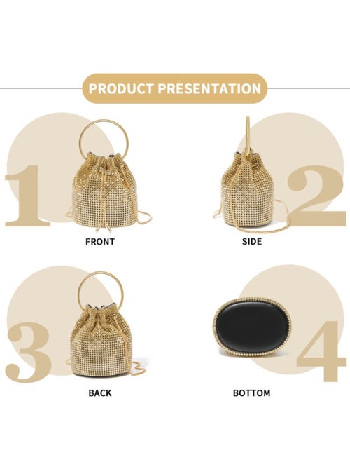 Sac seau de soirée perles et strass bandoulière chaîne - miss lulu - Kiabi Sac seau de soirée perles et strass bandoulière chaîne - miss lulu - Kiabi