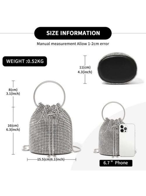 Sac seau de soirée perles et strass bandoulière chaîne - miss lulu - Kiabi Sac seau de soirée perles et strass bandoulière chaîne - miss lulu - Kiabi