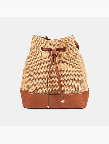 Sac seau en rafia