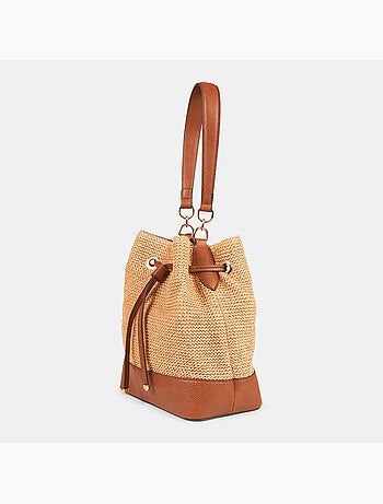 Sac seau en rafia