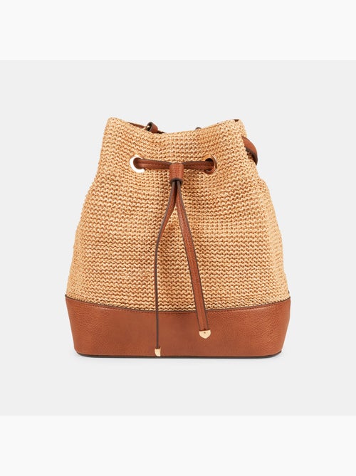 Sac seau en rafia - Kiabi
