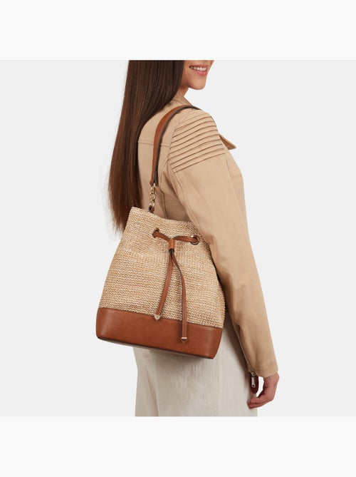 Sac seau en rafia - Kiabi