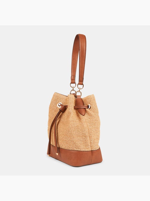 Sac seau en rafia - Kiabi