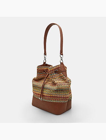 Sac seau en rafia