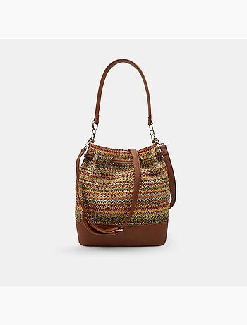 Sac seau en rafia