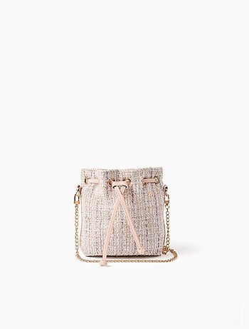 Sac seau en tweed