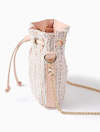 Sac seau en tweed