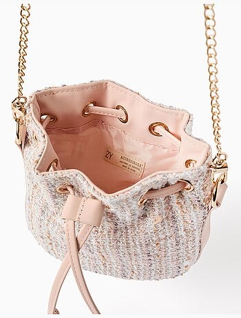 Sac seau en tweed