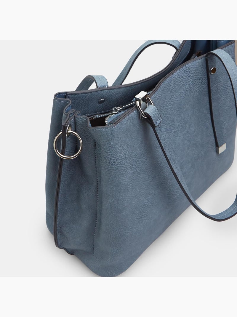 Sac shopper avec bandoulière réglable BATA Bleu - Kiabi