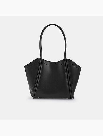 Sac shopper en cuir avec deux bretelles BATA