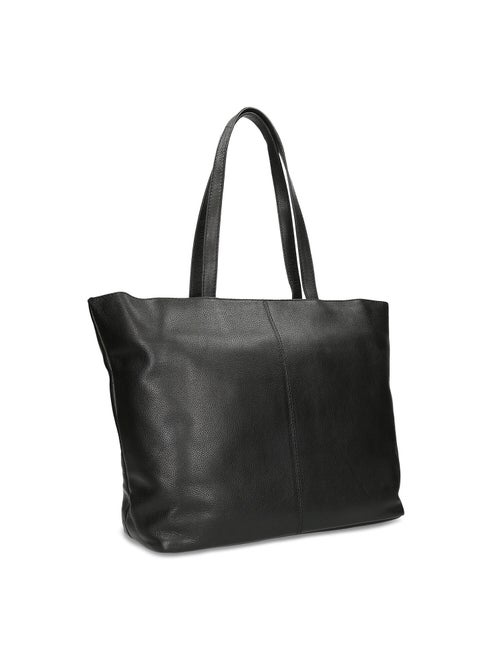 Sac shopper en cuir - Kiabi