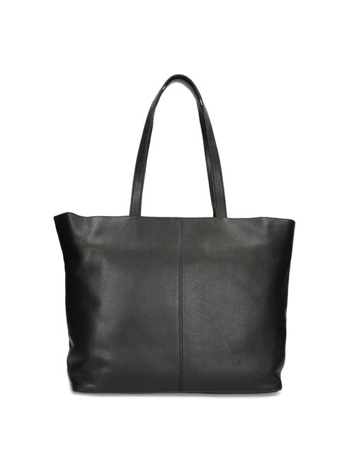 Sac shopper en cuir - Kiabi