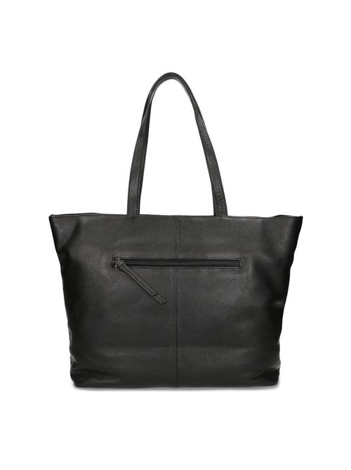 Sac shopper en cuir - Kiabi