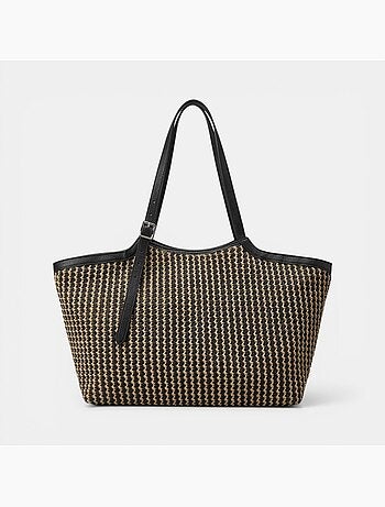 Sac shopper en raphia Bata