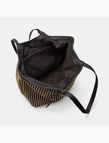 Sac shopper en raphia Bata