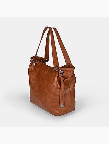 Sac shopper modèle hobo en simili cuir