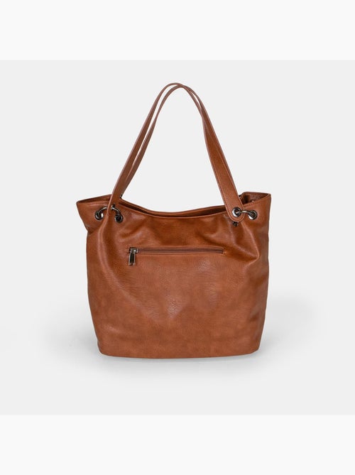 Sac shopper modèle hobo en simili cuir - Kiabi