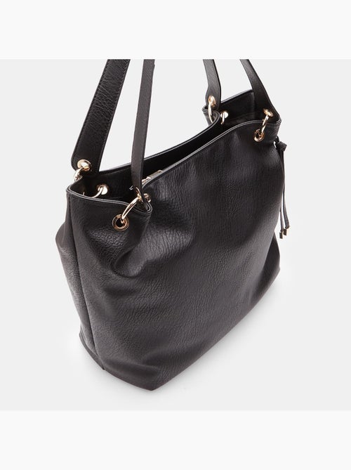 Sac shopper modèle hobo en simili cuir - Kiabi