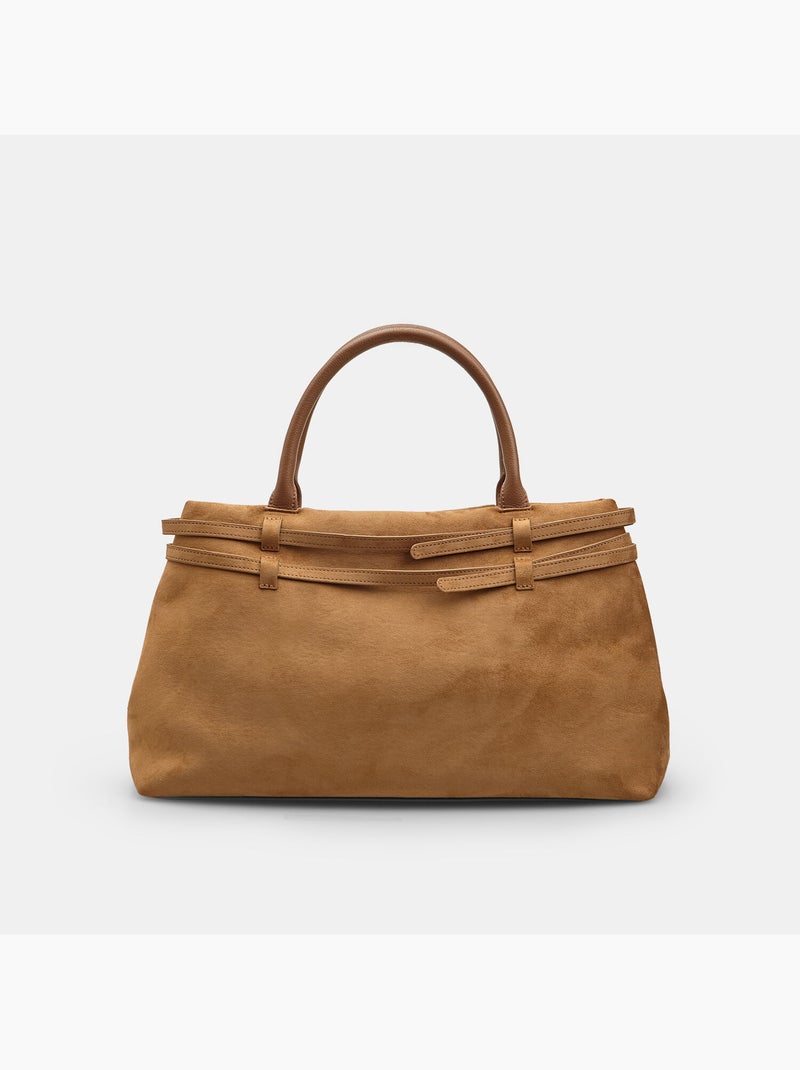 Sac shopping avec double sangle Bronze - Kiabi
