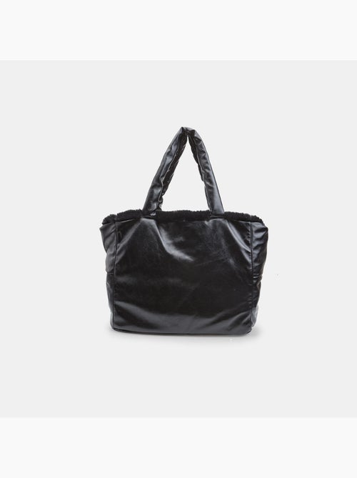 Sac shopping avec fausse fourrure Bata - Kiabi