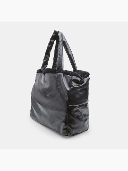 Sac shopping avec fausse fourrure Bata - Kiabi