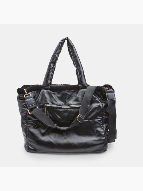 Sac shopping avec fausse fourrure Bata - Kiabi