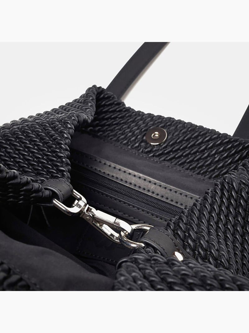 Sac shopping avec texture Bata Noir - Kiabi