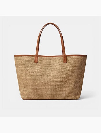 Sac shopping en raphia Bata