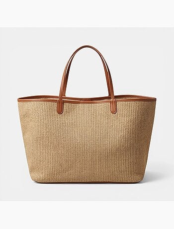 Sac shopping en raphia Bata