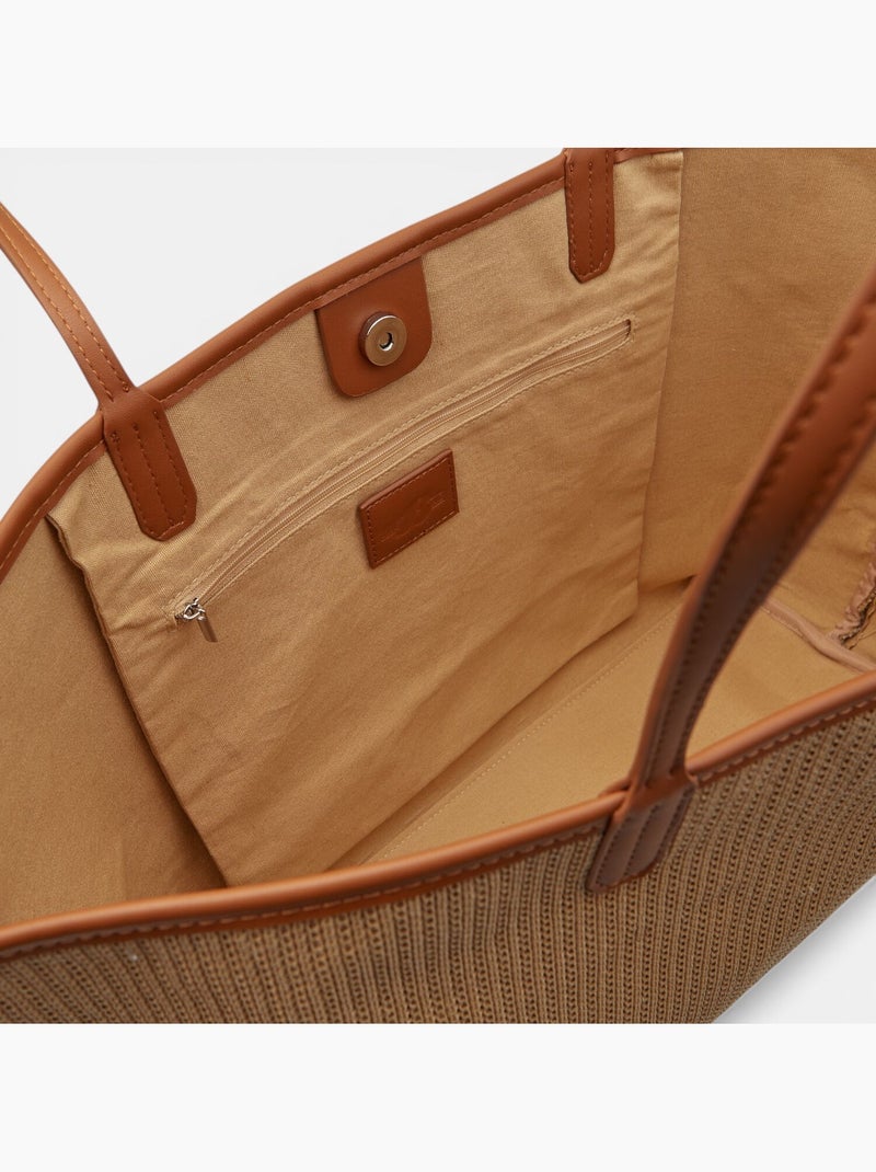 Sac shopping en raphia Bata Bronze - Kiabi