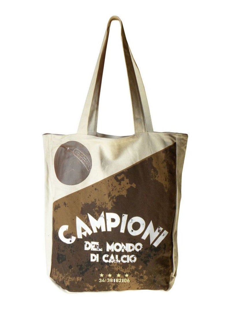 Sac shopping FIGC beige Marron - Kiabi