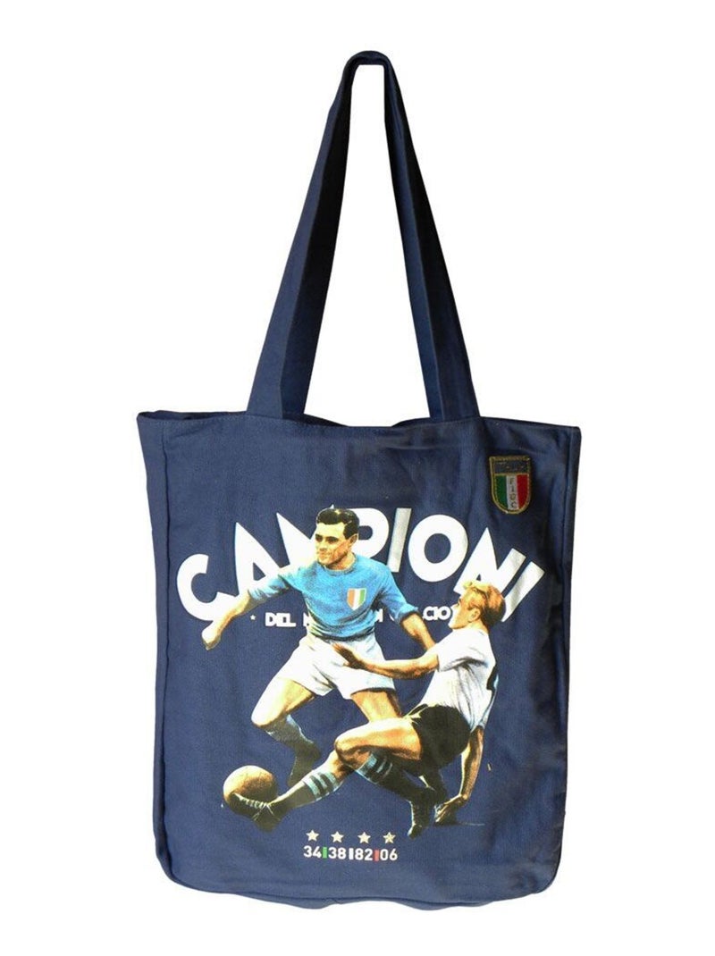 Sac shopping FIGC bleu Bleu - Kiabi