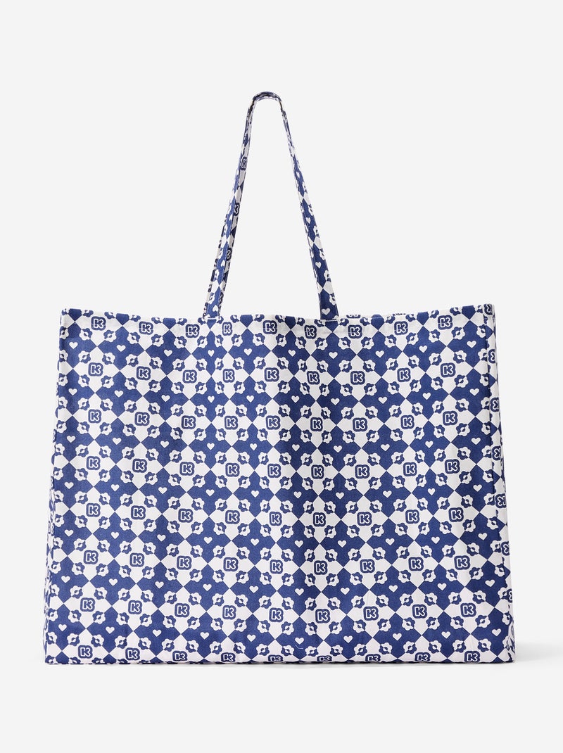 Sac shopping type tote-bag format XXL Bleu - Kiabi