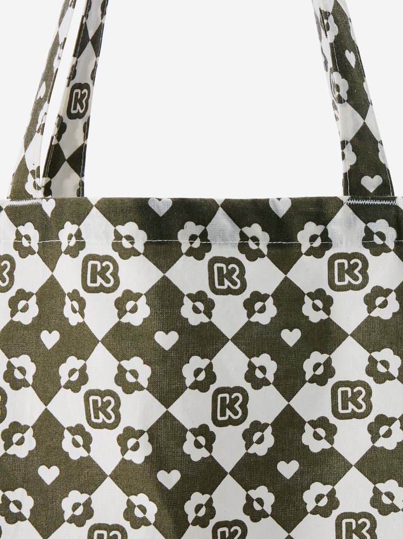 Sac shopping type tote-bag format XXL Kaki - Kiabi