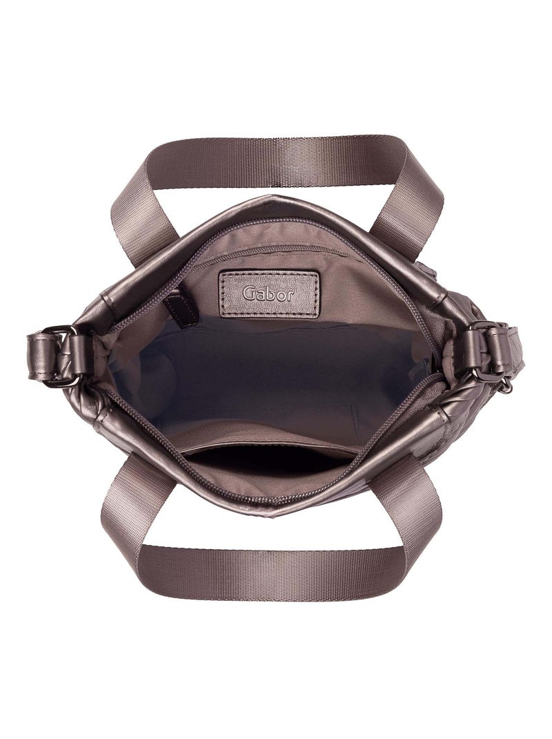 Sac shopping zippé Finley Argent - Kiabi