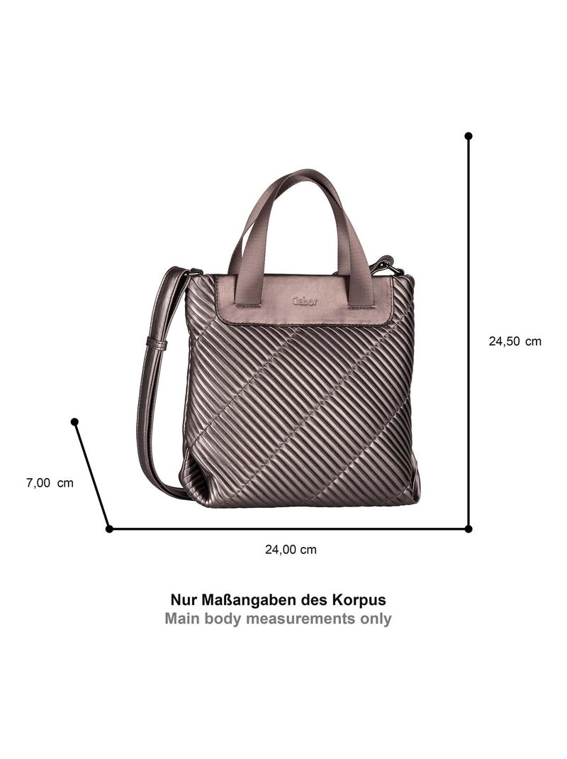 Sac shopping zippé Finley Argent - Kiabi