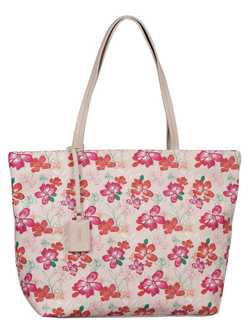 sac shopping zippé L Sophia Beige - Kiabi