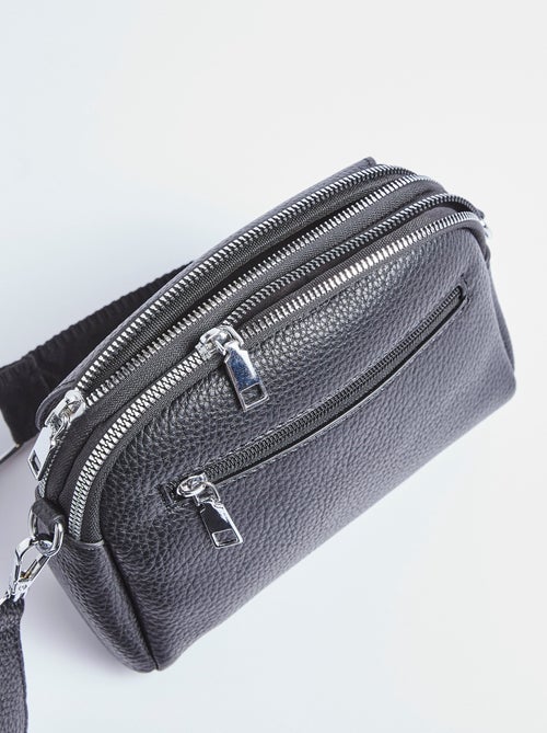 Sac simili cuir grainé et bandoulière - Kiabi