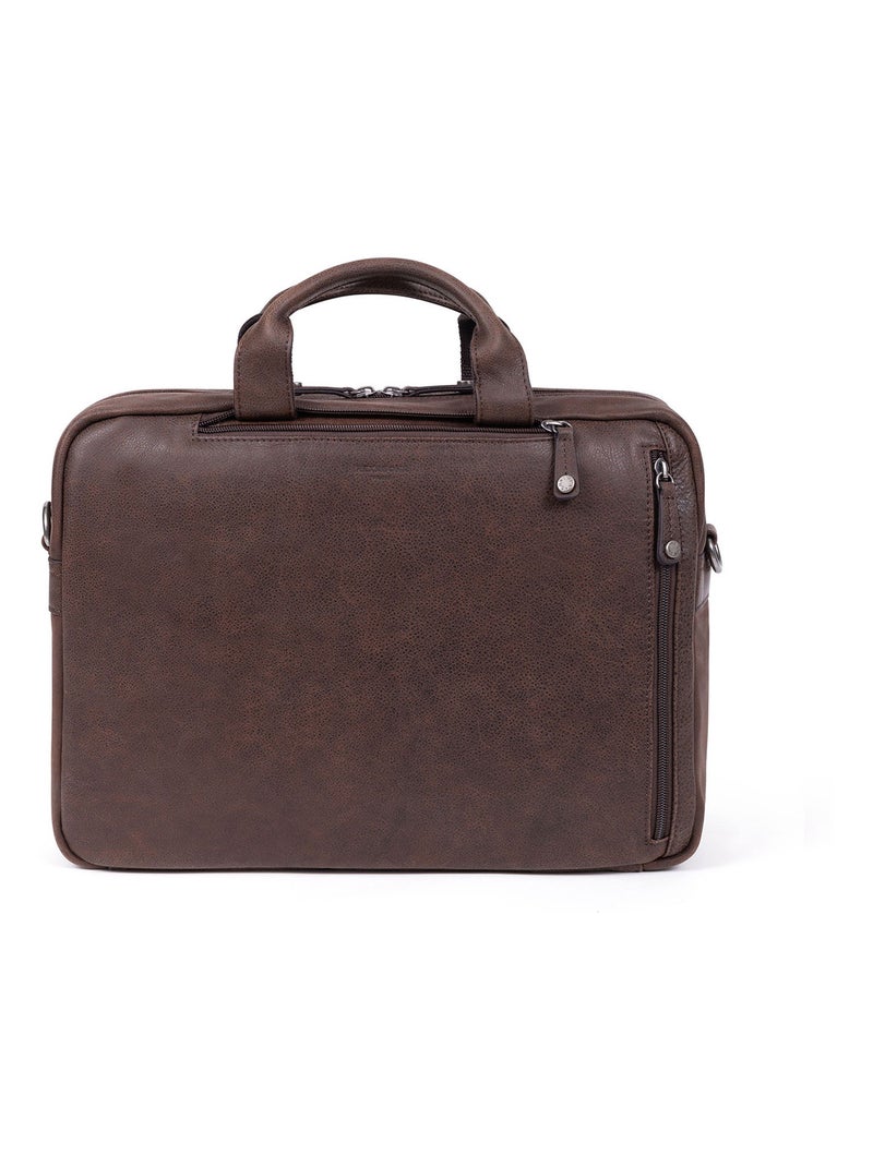 Sac transformable  13" & A4  Cuir INSTINCT Marron - Kiabi