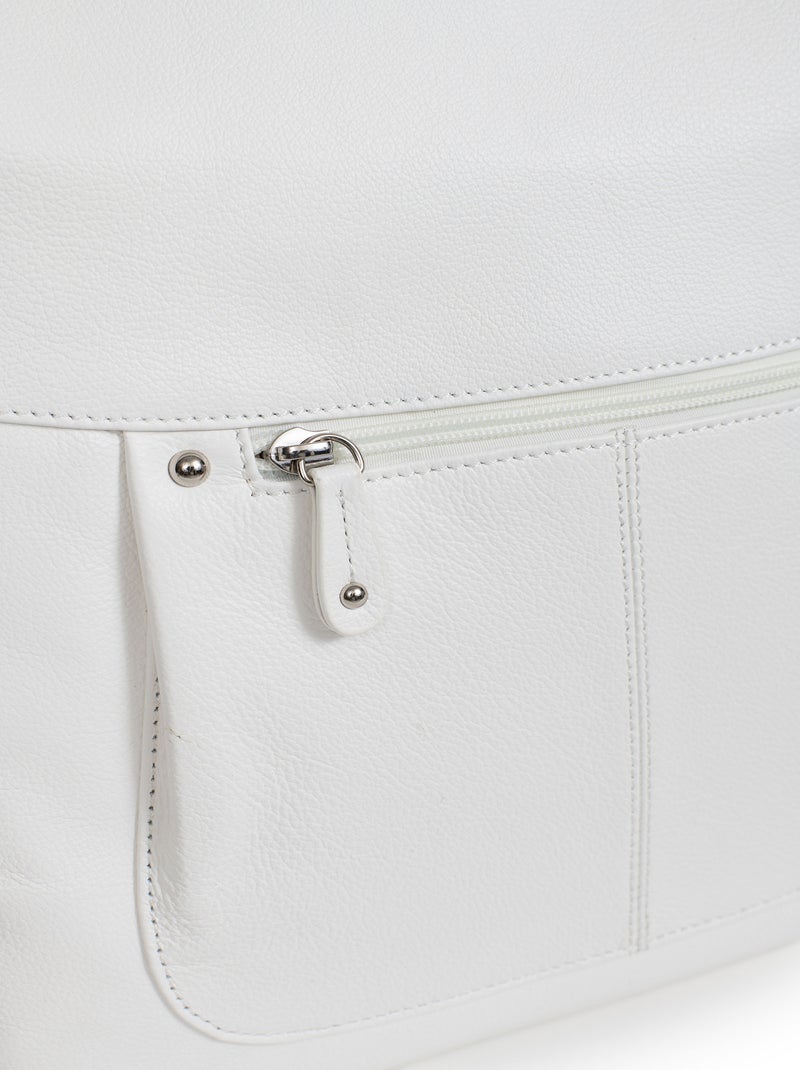 Sac transformable  A4  Cuir CONFORT Blanc - Kiabi