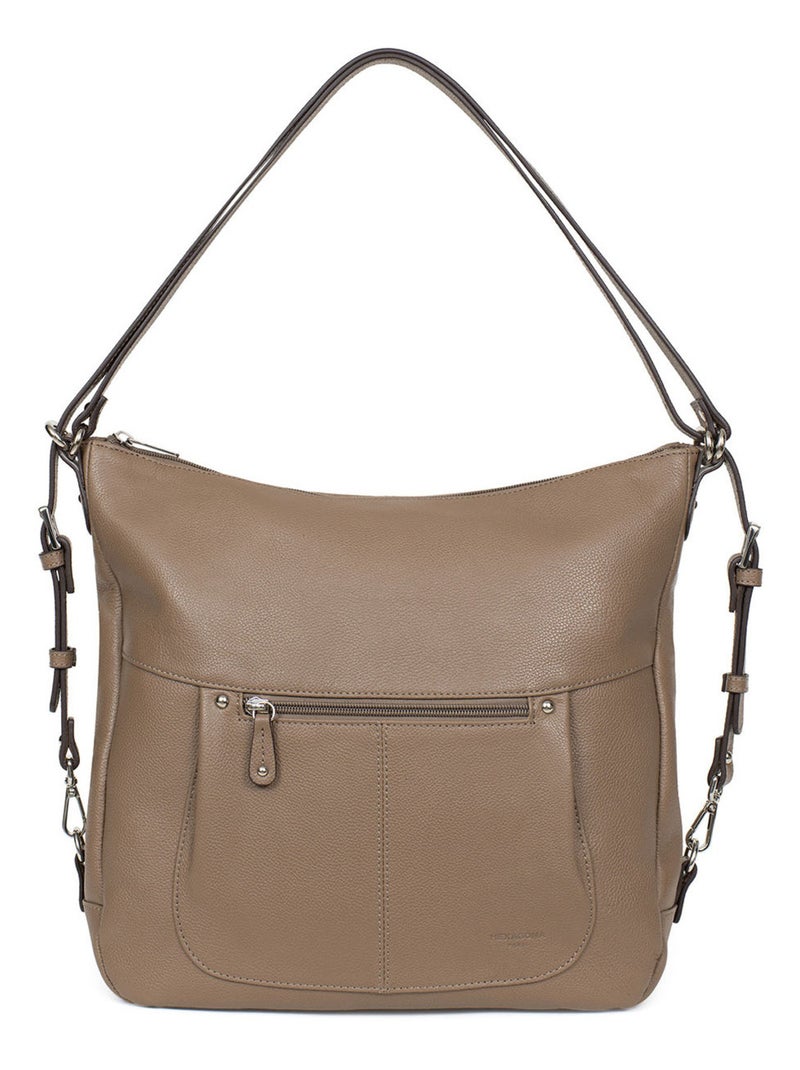Sac transformable  A4  Cuir CONFORT Marron clair - Kiabi