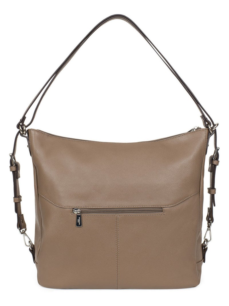 Sac transformable  A4  Cuir CONFORT Marron clair - Kiabi