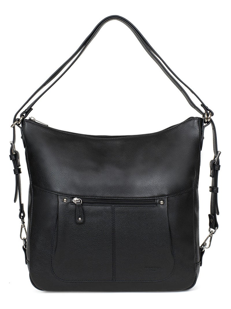 Sac transformable  A4  Cuir CONFORT Noir - Kiabi