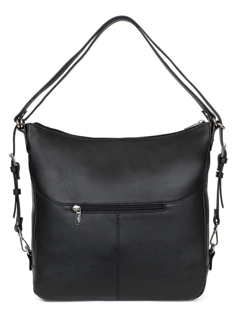 Sac transformable  A4  Cuir CONFORT Noir - Kiabi