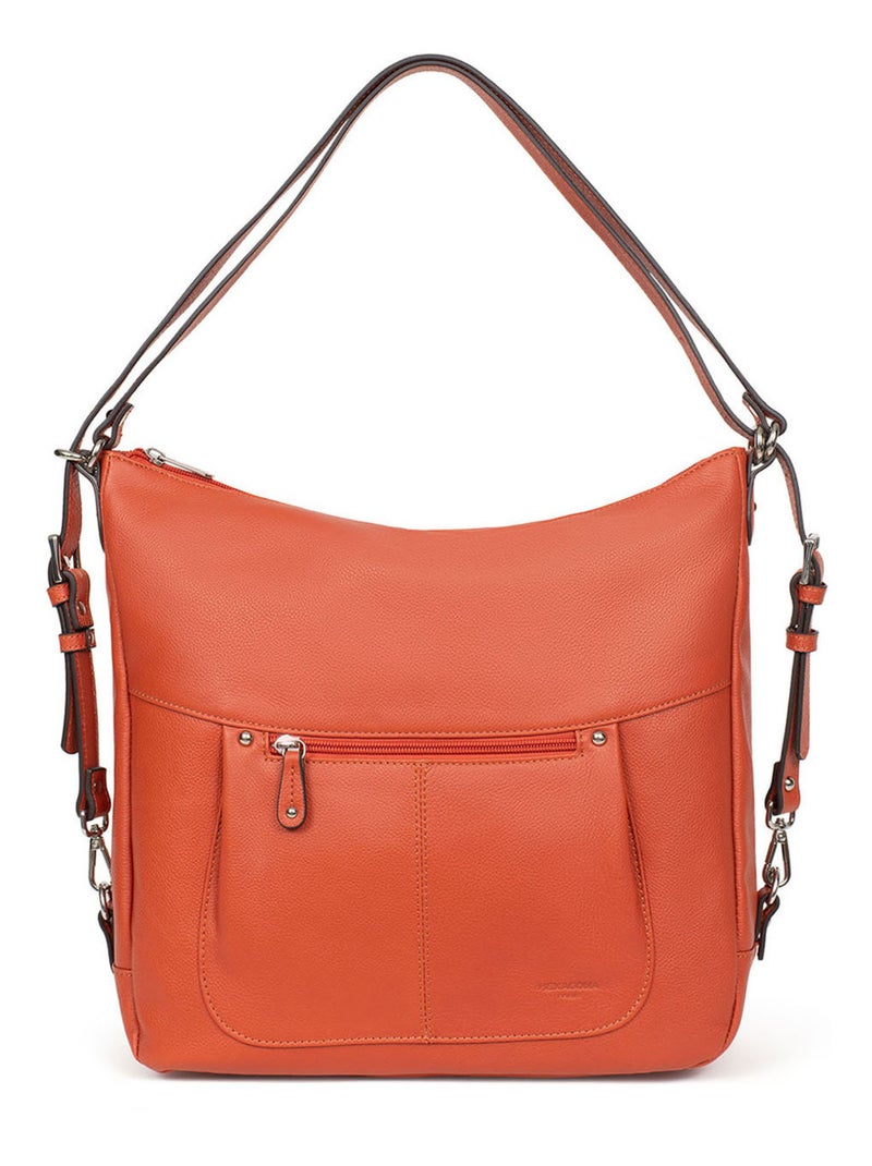 Sac transformable  A4  Cuir CONFORT Orange - Kiabi
