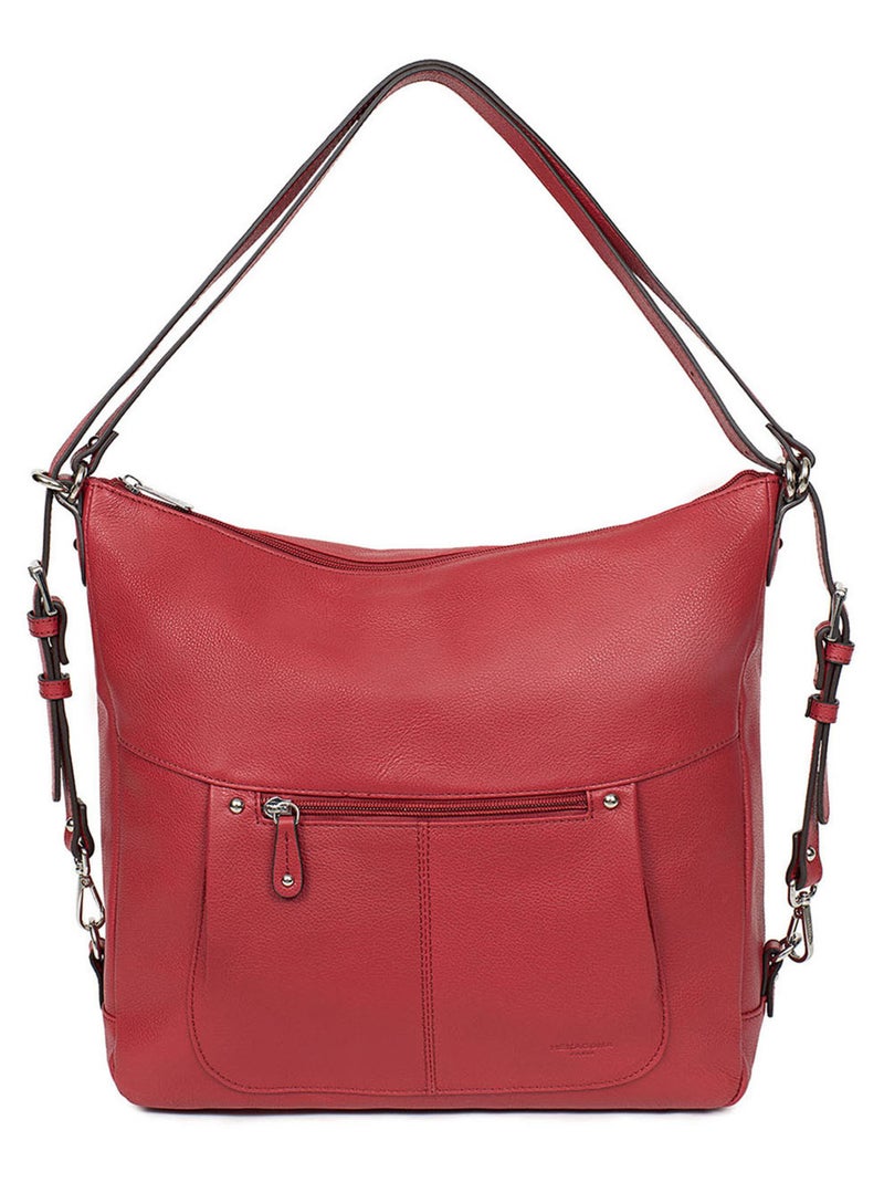 Sac transformable  A4  Cuir CONFORT Rouge foncé - Kiabi