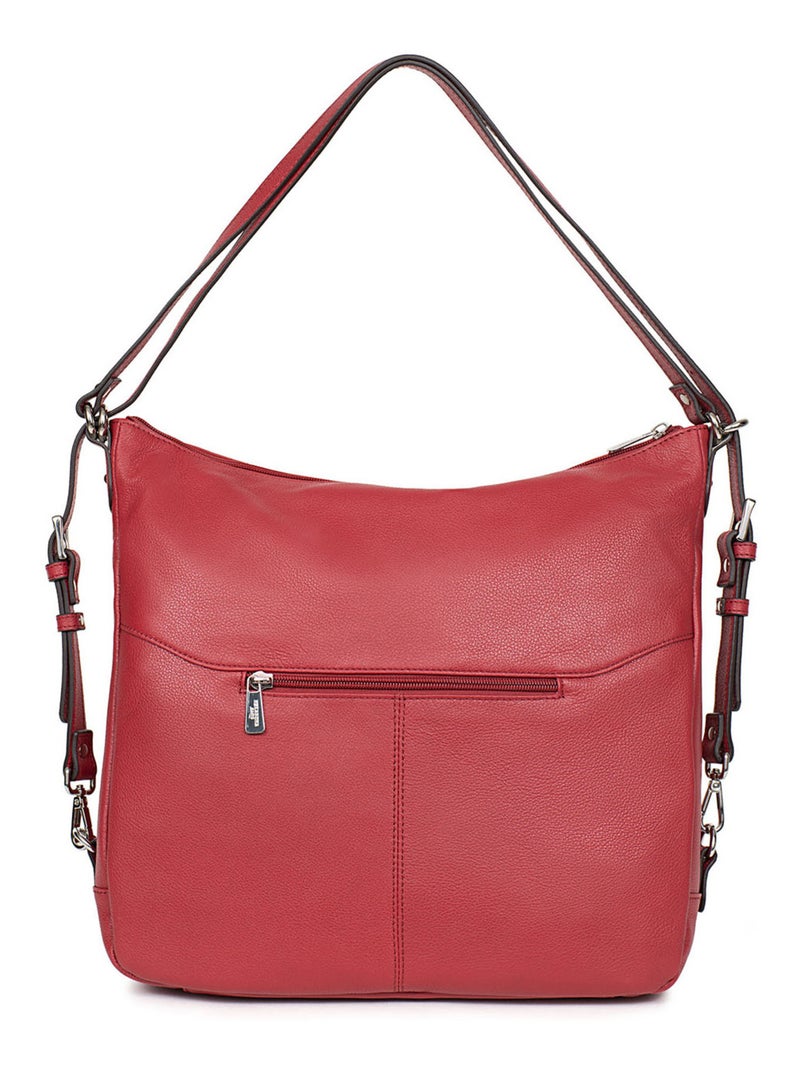 Sac transformable  A4  Cuir CONFORT Rouge foncé - Kiabi