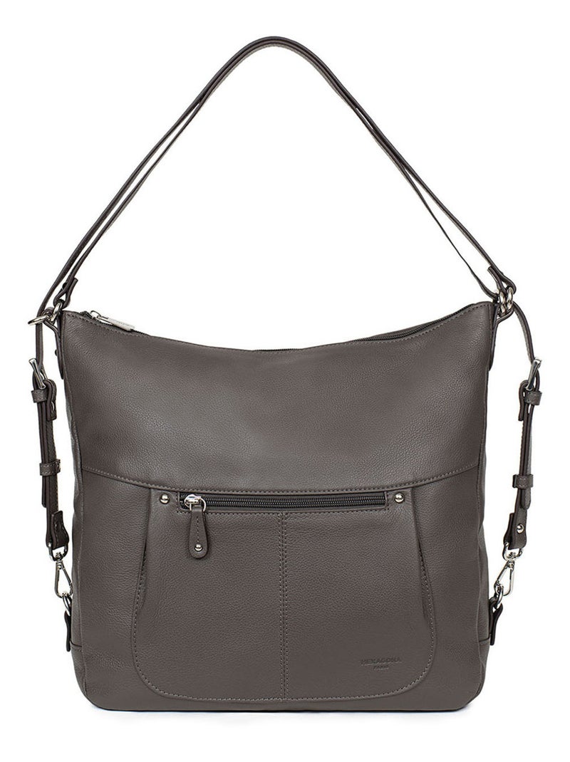 Sac transformable  A4  Cuir CONFORT Taupe - Kiabi