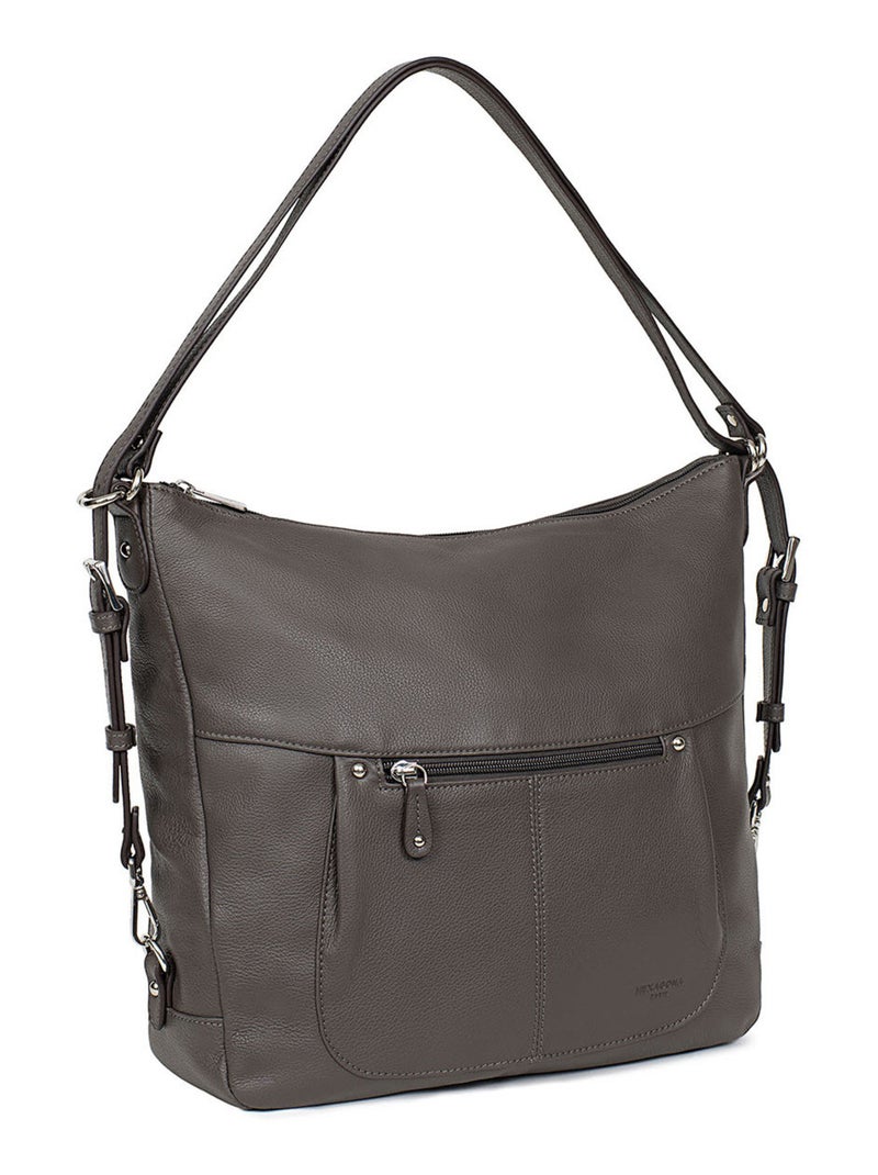 Sac transformable  A4  Cuir CONFORT Taupe - Kiabi